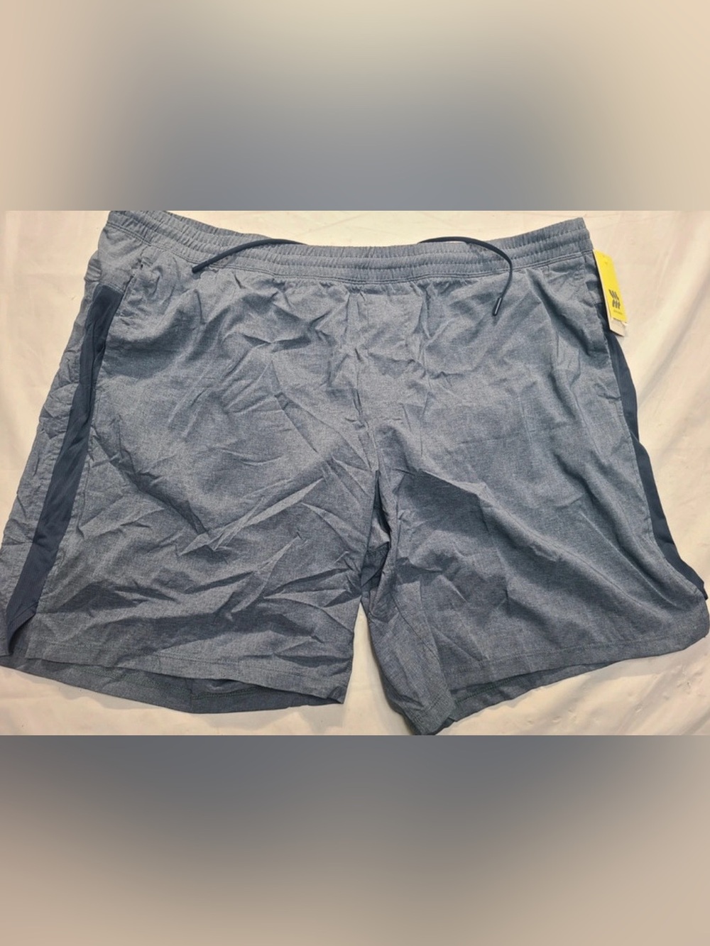 NWOT Gray Blue Men's Drawstring Shorts All in Motion XXL 9”